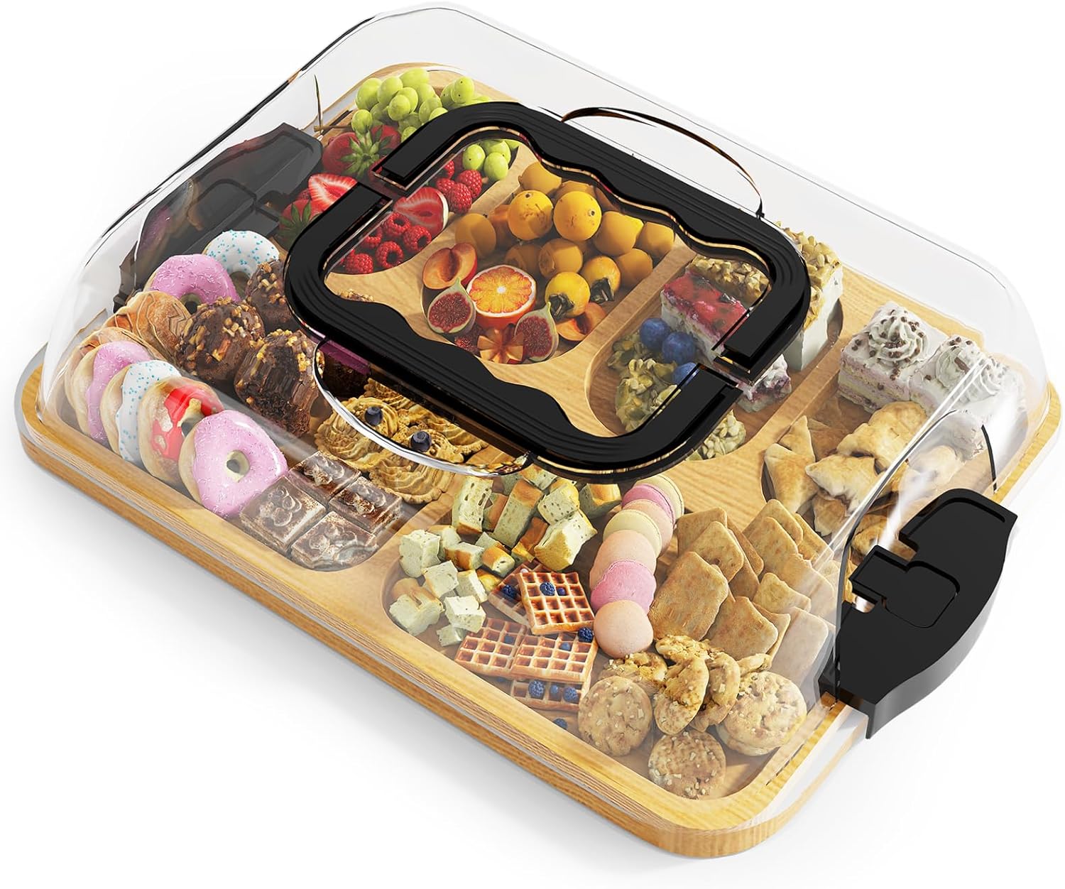 Bamboo Cutting Board - 2-in-1 Eco-friendly Large Bamboo Charcuterie Board