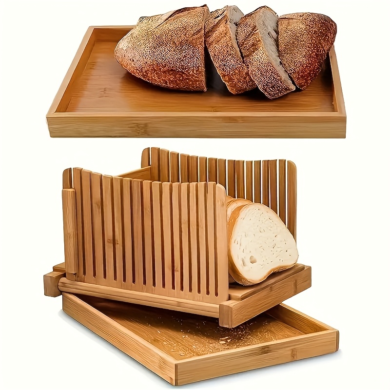 Bamboo Cutting Board - GloBamboo Bamboo Bread Slicer with Cutting