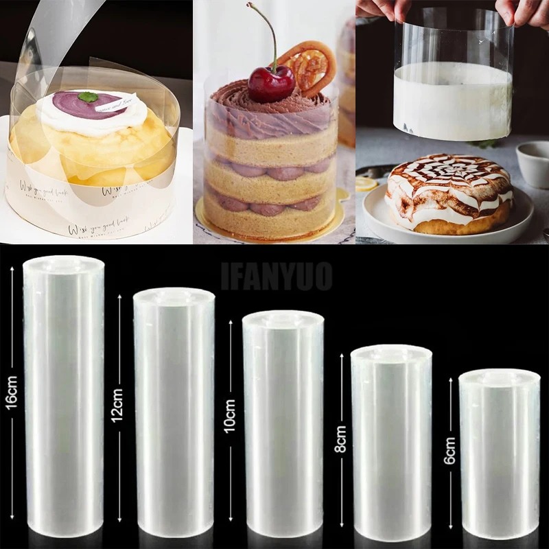 Cake Decorating Turntable - 5m/Roll Transparent Cake Surround Film DIY