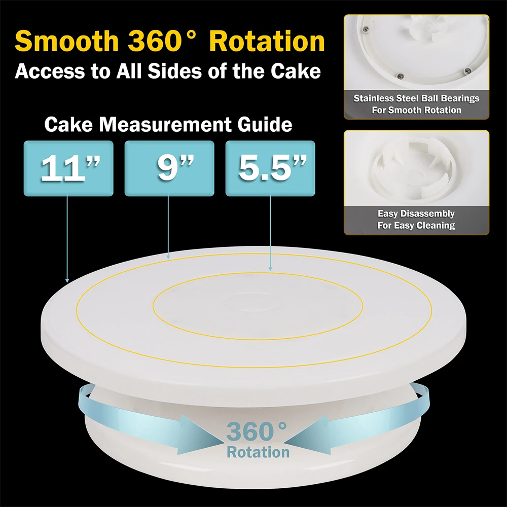 6PCS Cake Decorating Kit with  - Cake Decorating Turntable 评论和价格
