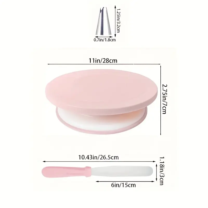 32PCS Cake Decorating Kit with - Cake Decorating Turntable 评论和价格