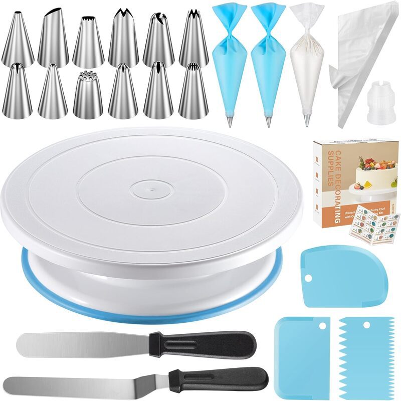 Non-Slip Turntable for Beginne - Cake Decorating Turntable 评论和价格