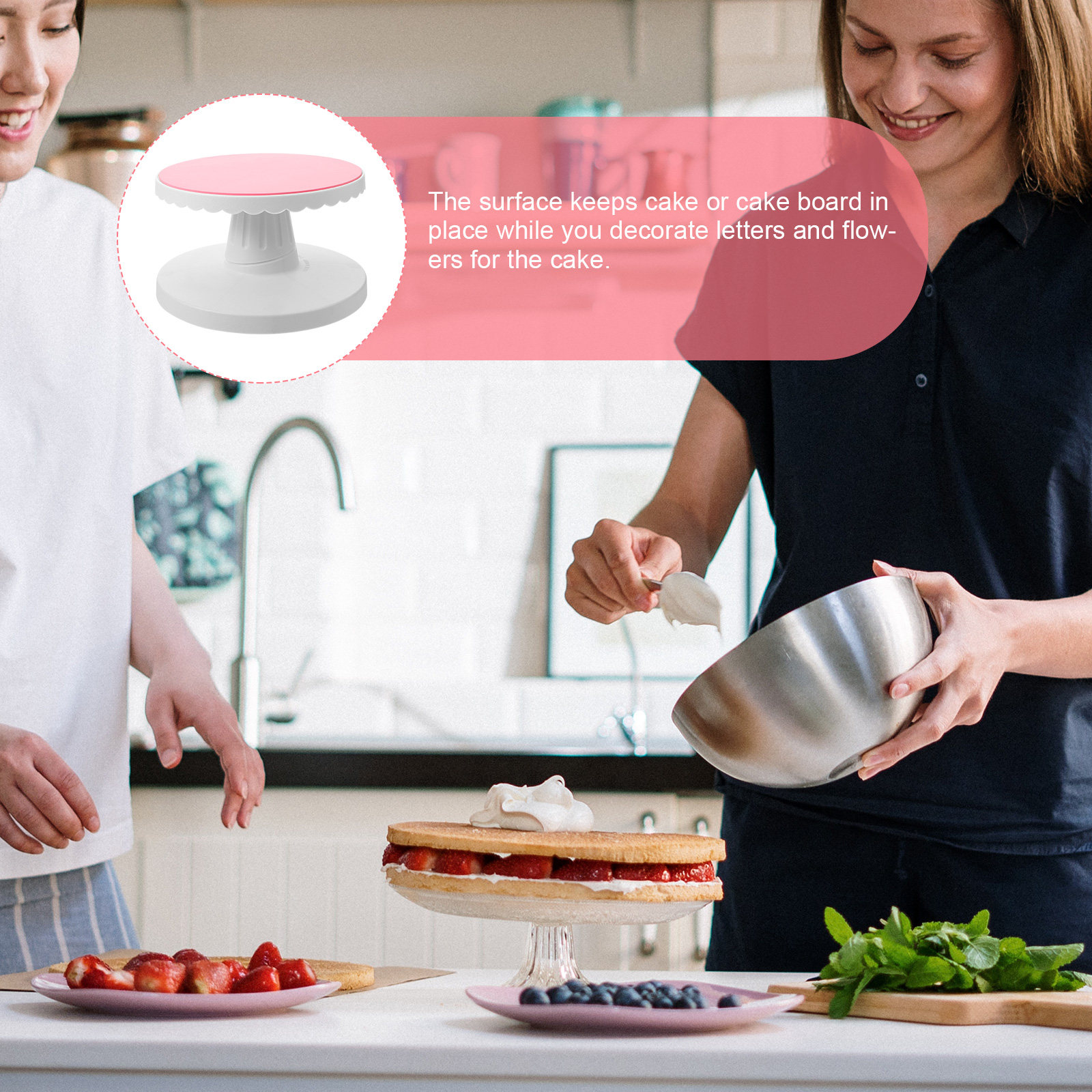 Premium Plastic Cake Turntable - Cake Decorating Turntable 评论和价格