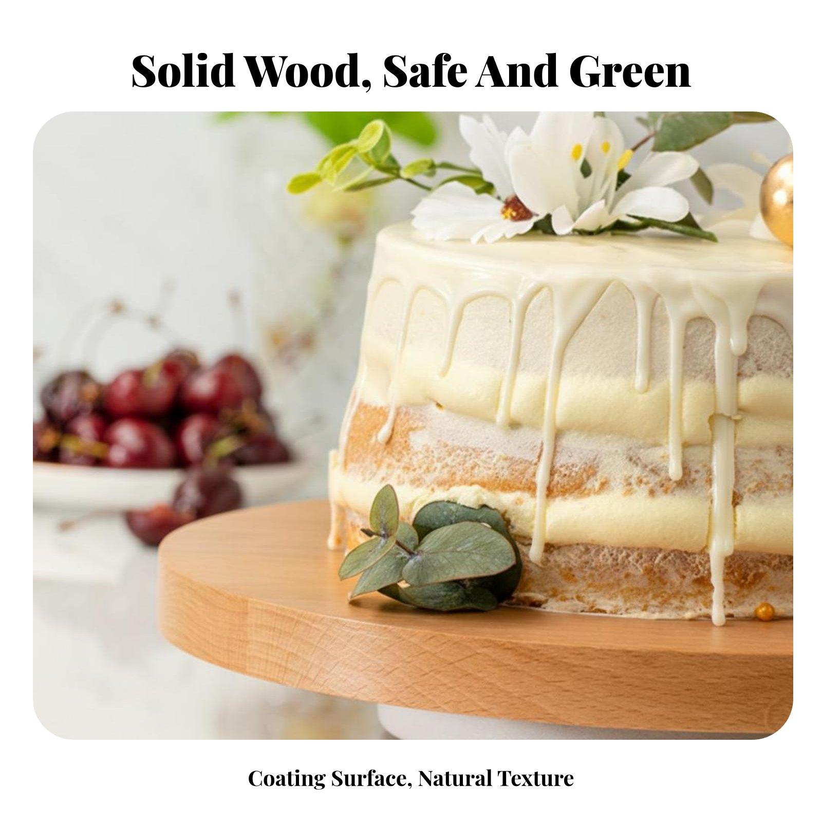 Solid Wood Cake Turntable Rota - Cake Decorating Turntable 评论和价格