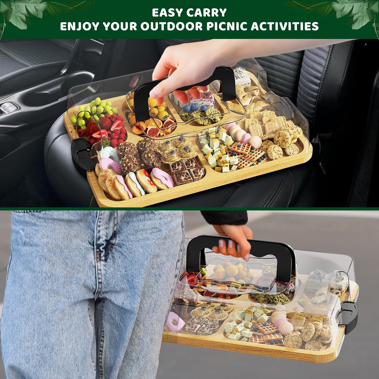 2-in-1 Eco-friendly Large Bamb - Bamboo Cutting Board 评论和价格