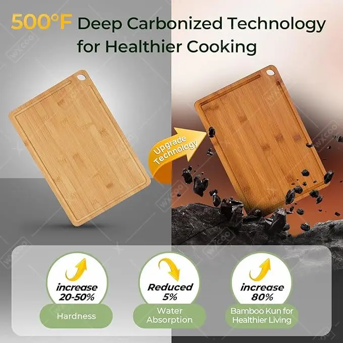 WXCOO 1 3pcs Bamboo Cutting Bo - Bamboo Cutting Board 评论和价格